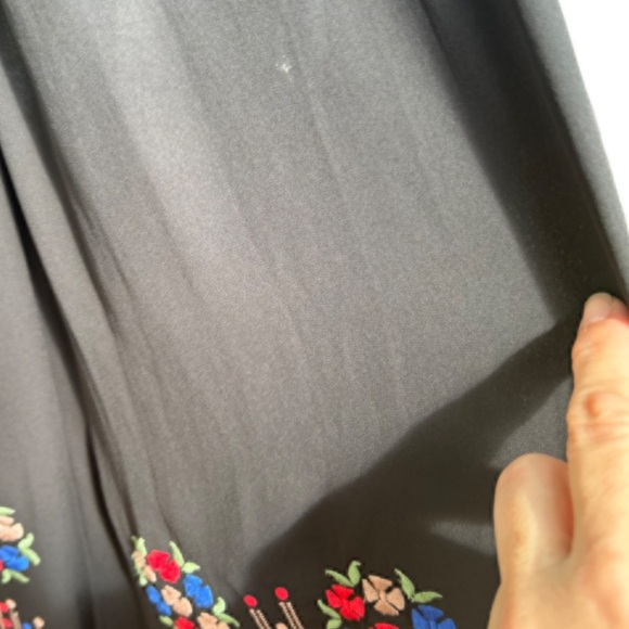 THE GREAT Long Black Embroidered Dress - Picture 13 of 13